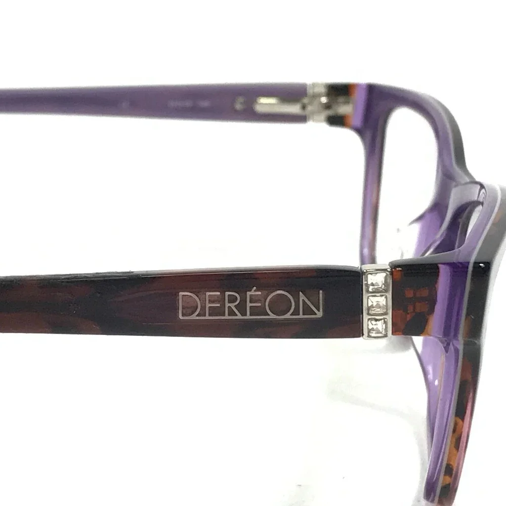 Dereon DOC280 505 Eyeglasses Frames Purple Tortoise Square Full Rim 53-19-140